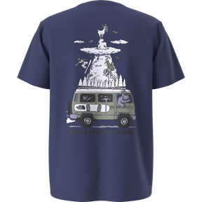 The North Face - Teen B Outdoor Regular SS Tee - Graphic Bold Blue - Blue - vista principale