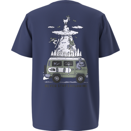 The North Face - Teen B Outdoor Regular SS Tee - Graphic Bold Blue - SHQUAILGY/CLDGY - vista principale