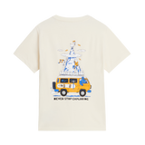 The North Face - Teen B Outdoor Regular SS Tee - Graphic Bold Blue - WHITE DUNE - vista alternativa 1