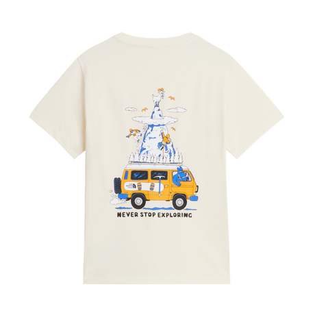 The North Face - Teen B Outdoor Regular SS Tee - Graphic Bold Blue - WHITE DUNE - vista alternativa 1