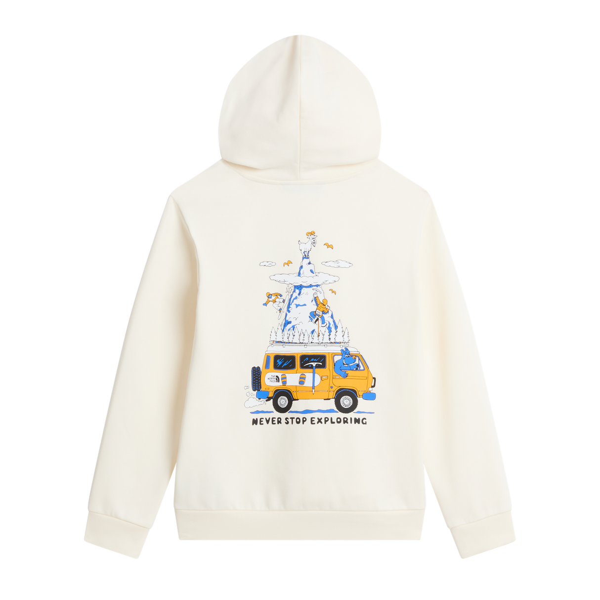 The North Face - Teen B Outdoor Regular Hoodie - Graphic Bold Blue - WHITE DUNE - vista alternativa 1