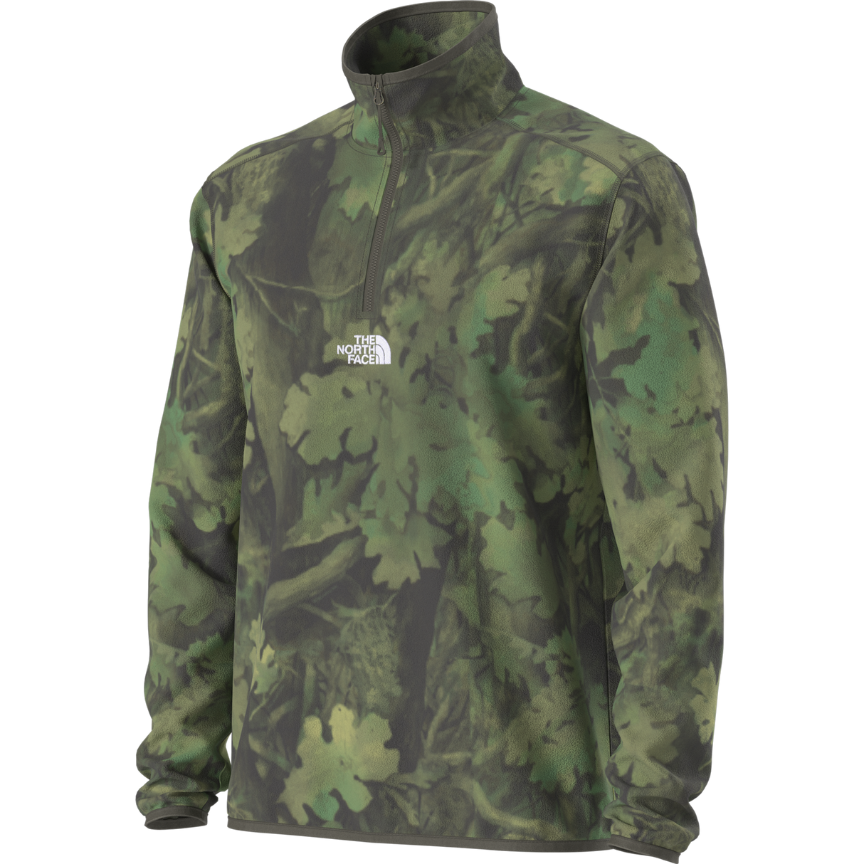 The North Face - Novelty Logo Glacier 1/4 Zip - Print New da uomo - TNFBLK/QUARRYGR - vista alternativa 2
