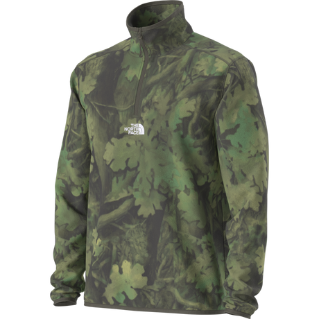 The North Face - Novelty Logo Glacier 1/4 Zip - Print New da uomo - TNFBLK/QUARRYGR - vista alternativa 2