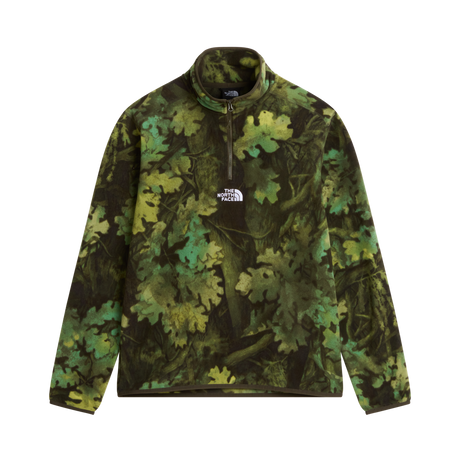 The North Face - Novelty Logo Glacier 1/4 Zip - Print New da uomo - TNFBLK/QUARRYGR - vista principale