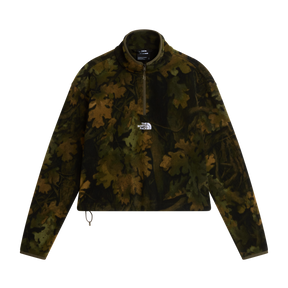 The North Face - Novelty Logo Glacier 1/4 Zip - Print da donna - Green - vista principale