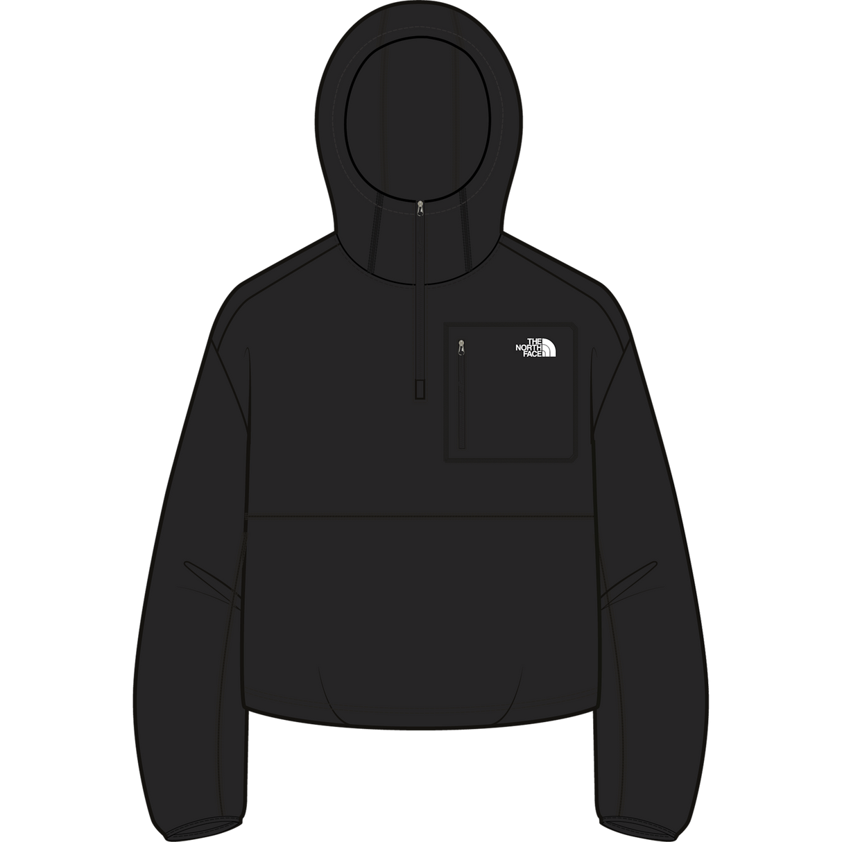 The North Face - Yumiori 1/4 Zip Hood Novelty da donna - TNF BLACK - vista principale