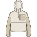 The North Face - Yumiori 1/4 Zip Hood Novelty da donna - White Dune/Desert Stone - vista principale