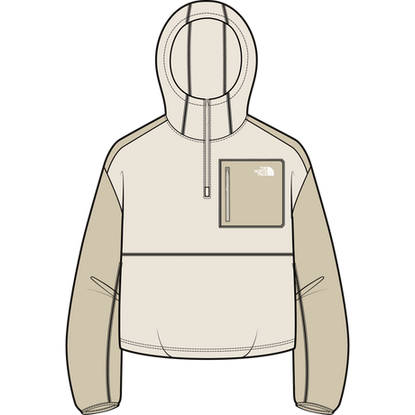 The North Face - Yumiori 1/4 Zip Hood Novelty da donna - White Dune/Desert Stone - vista principale