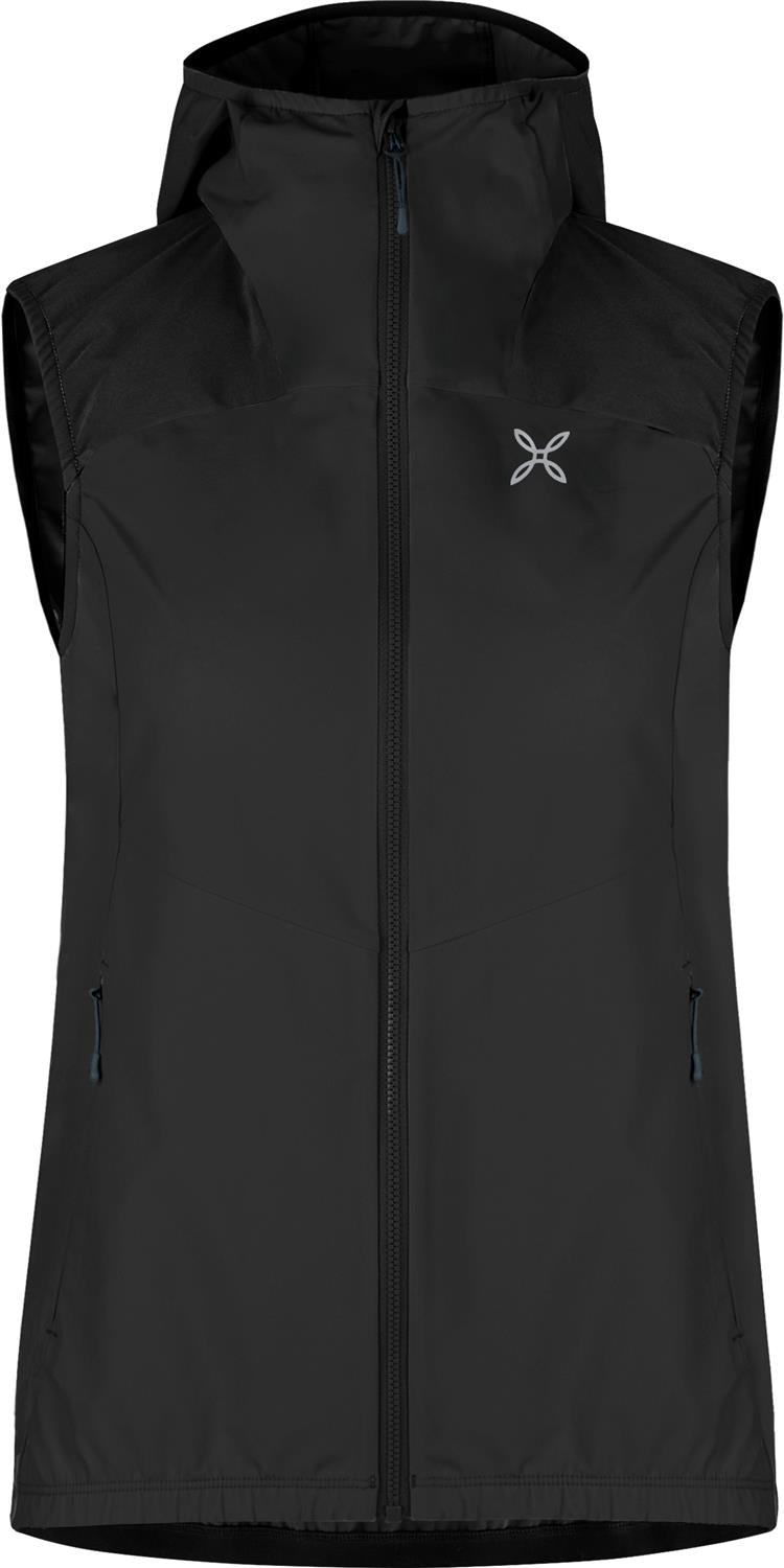 Montura - RISE HOODED VEST WOMAN — BLACK — Vista frontale 1
