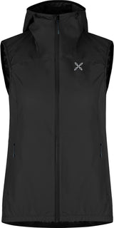 Montura - RISE HOODED VEST WOMAN — BLACK — Vista frontale 1