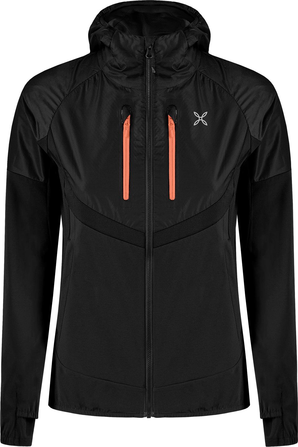 Montura - SPITZE HYBRID JACKET WOMAN — BLACK/MELON — Vista frontale 1