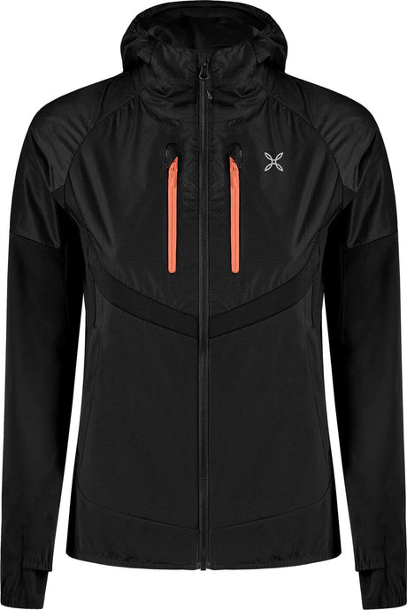 Montura - SPITZE HYBRID JACKET WOMAN — BLACK/MELON — Vista frontale 1