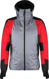 Montura - SKISKY EVO HOODED JACKET — MID GREY/POWER RED — Vista frontale 1
