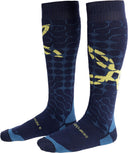 Montura - SNOW SOCKS — STEEL BLUE/SUNNY LIME — Vista frontale 1