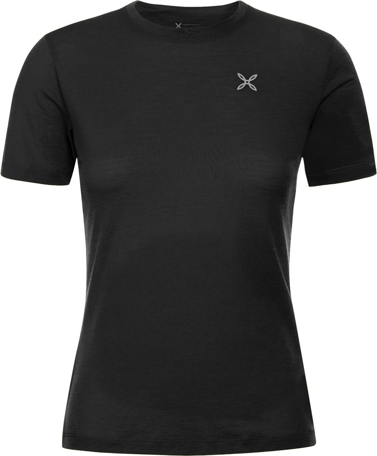 Montura - LOGO MERINO T-SHIRT WOMAN — BLACK — Vista frontale 1