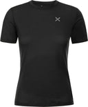 Montura - LOGO MERINO T-SHIRT WOMAN — BLACK — Vista frontale 1