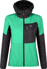 Montura - TRACCIA OCTA HOODED JACKET WOM — BRIGHT TEAL/SHELL — Vista frontale 1