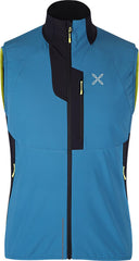 Montura - FLASH VEST — STEEL BLUE/SUNNY LIME — Vista frontale 1