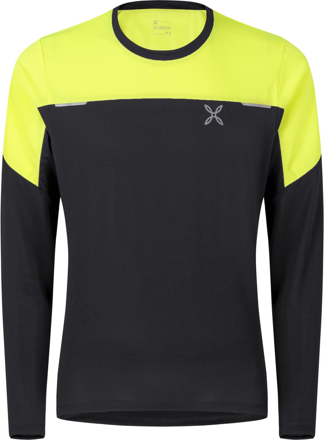Montura - HIGH MAGLIA — BLACK/GIALLO FLUO — Vista frontale 1