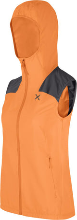Montura - RISE HOODED VEST WOMAN — MELON/ANTRACITE — Immagine 2
