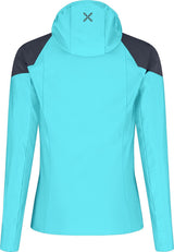 Montura - SPITZE HOODED MAGLIA WOMAN — TURQUOISE/GRAPHITE BLUE — Vista posteriore 3