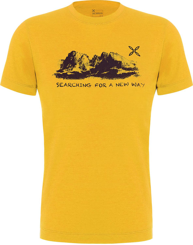 Montura - PEAKS MERINO T-SHIRT — MUSTARD — Vista frontale 1