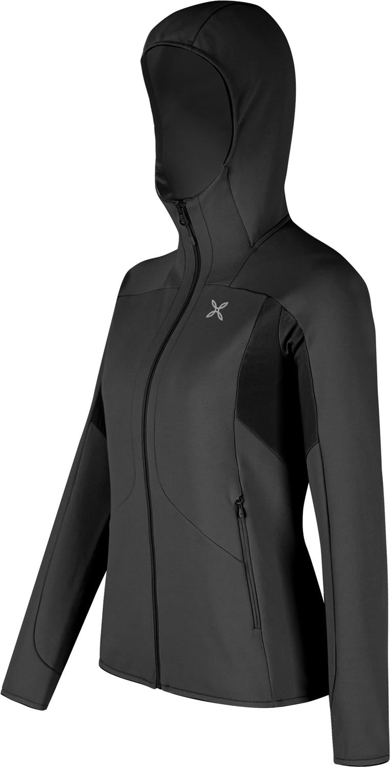 Montura - SMOOTH 2 HOODED MAGLIA WOMAN — BLACK — Immagine 2