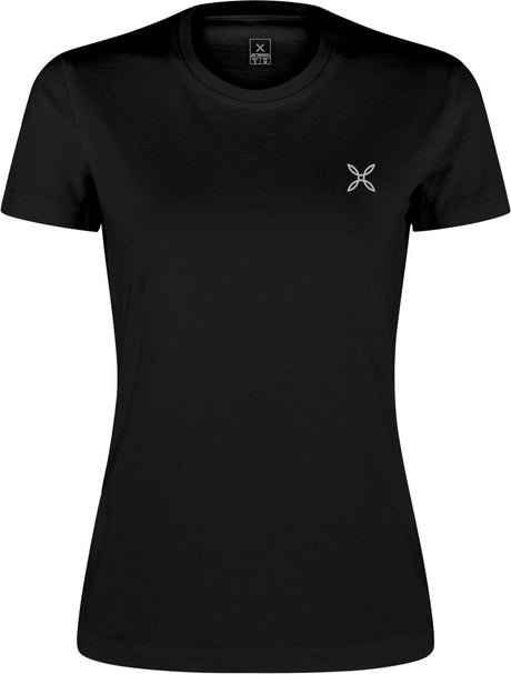 Montura - BASIC LOGO T-SHIRT WOMAN — BLACK — Vista frontale 1