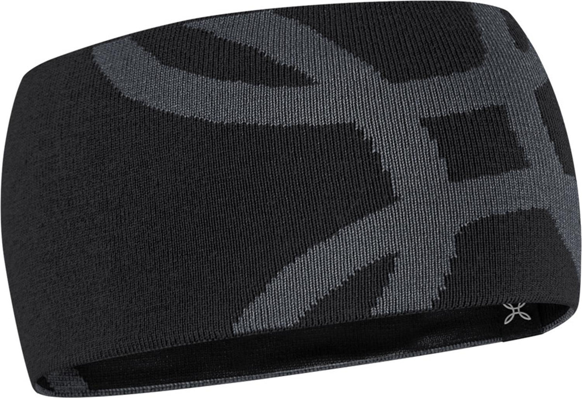 Montura - MERINO LOGO BAND — BLACK/ANTRACITE — Vista frontale 1