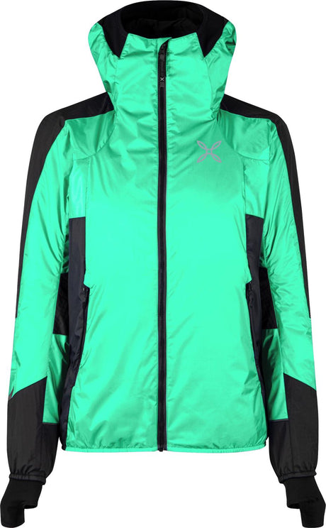 Montura - SKISKY EVO HOODED JACKET WOMAN — BRIGHT TEAL/SHELL — Vista frontale 1