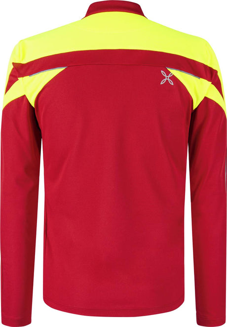 Montura - HIGH ZIP 2 MAGLIA — ROSSO/GIALLO FLUO — Vista posteriore 3