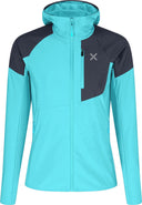 Montura - SPITZE HOODED MAGLIA WOMAN — TURQUOISE/GRAPHITE BLUE — Vista frontale 1