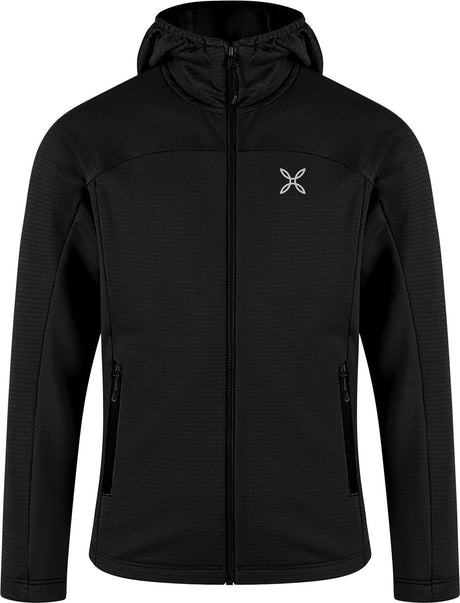 Montura - GRID LIGHT HOODED MAGLIA KIDS — BLACK — Vista frontale 1