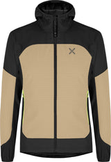 Montura - SEED HOODED JACKET — DESERT BEIGE/SUNNY LIME — Vista frontale 1