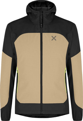 Montura - SEED HOODED JACKET — DESERT BEIGE/SUNNY LIME — Vista frontale 1