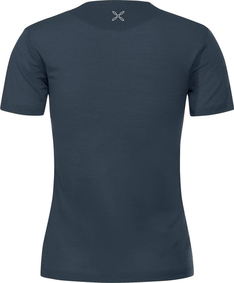 Montura - LOGO MERINO T-SHIRT WOMAN — BLUEBERRY — Vista posteriore 2