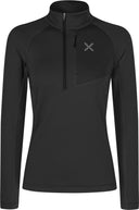 Montura - STRETCH COLOR 3 ZIP MAGLIA W. — BLACK — Vista frontale 1