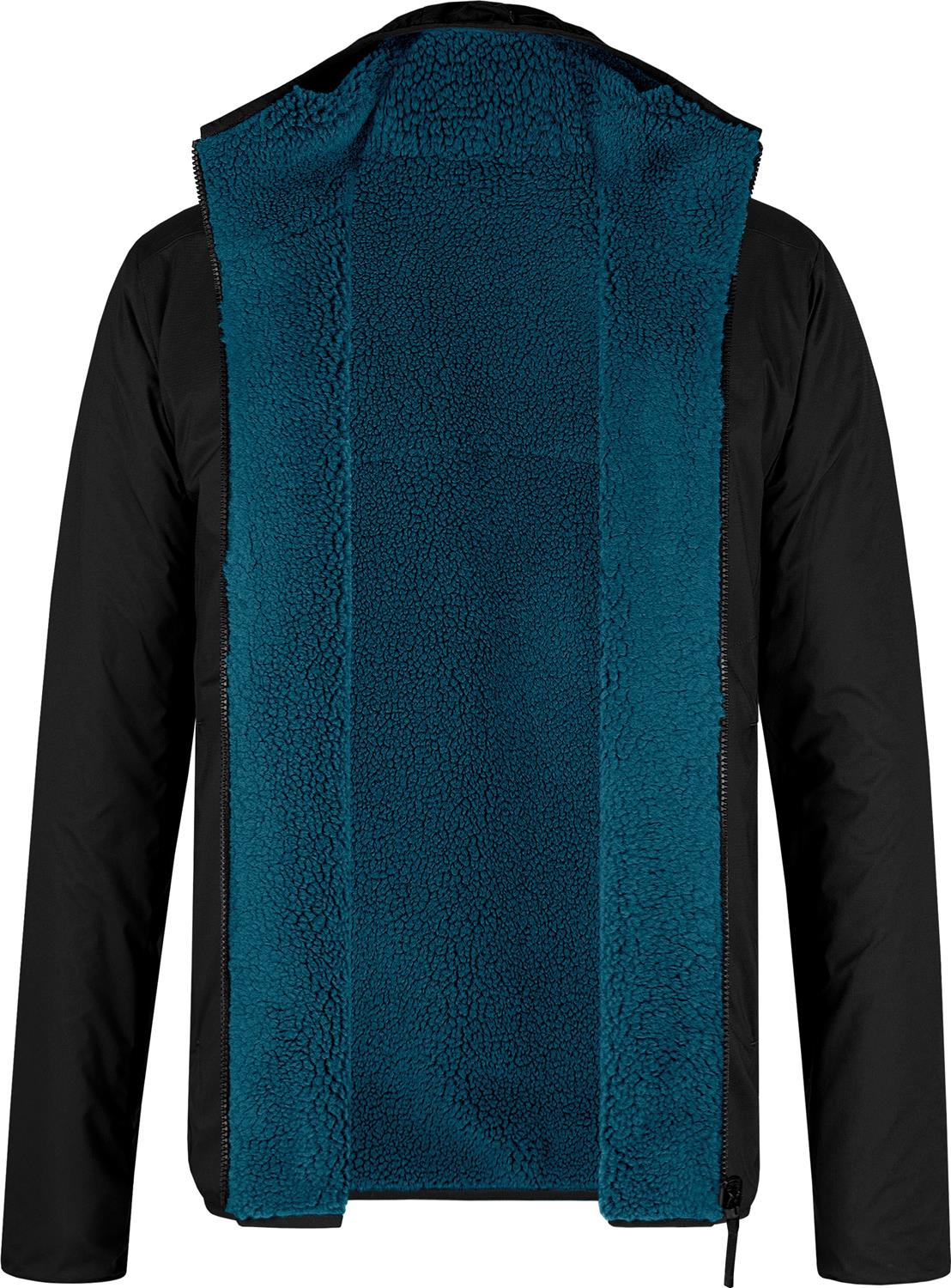 Montura - SHERPA REVERSIBLE JACKET — BLACK/STEEL BLUE — Immagine 4