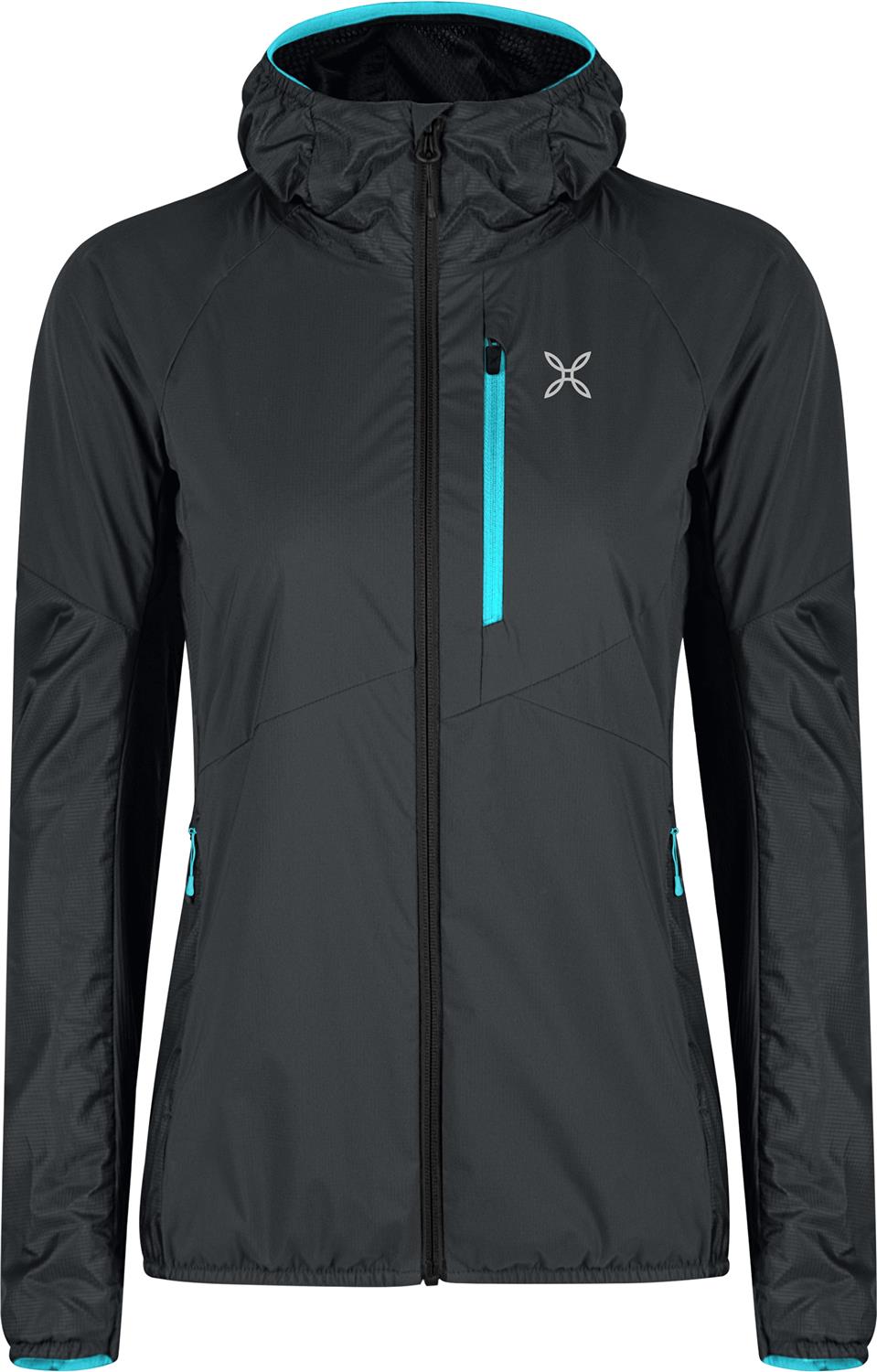 Montura - ALPHA EVO JACKET WOMAN — ANTRACITE/TURQUOISE — Vista frontale 1