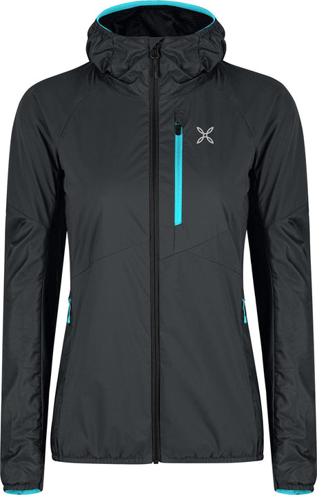 Montura - ALPHA EVO JACKET WOMAN — ANTRACITE/TURQUOISE — Vista frontale 1