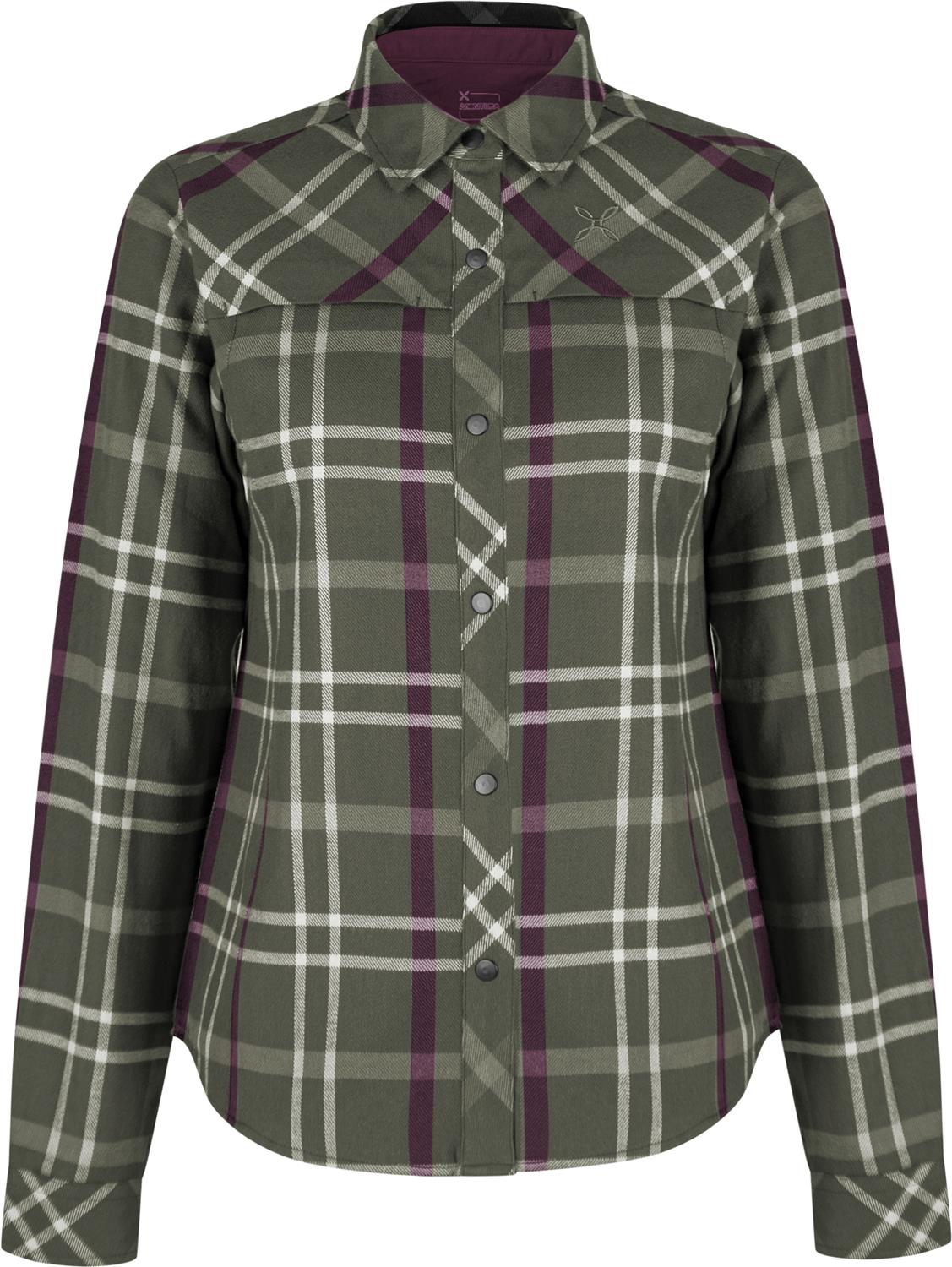 Montura - CHECK SHIRT WOMAN — VERDE SALVIA/VINACCIA — Vista frontale 1