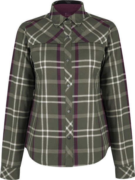 Montura - CHECK SHIRT WOMAN — VERDE SALVIA/VINACCIA — Vista frontale 1