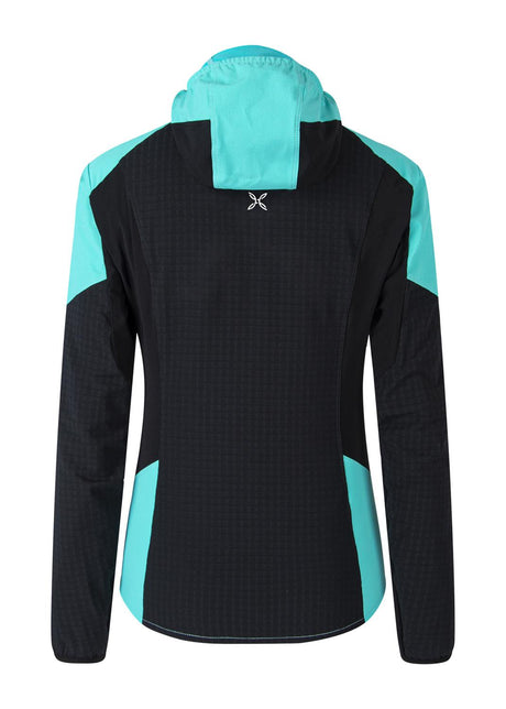Montura - WIND REVOLUTION HOODY JACKET W — NERO/CARE BLUE — Vista posteriore 3