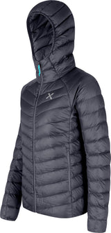 Montura - BREEZE HOODED DUVET JACKET WOM — GRAPHITE BLUE/TURQUOISE — Immagine 2