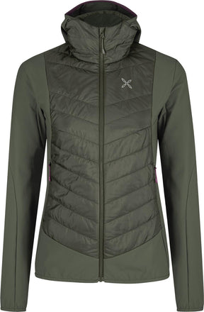 Montura - TRACE HYBRID JACKET WOMAN — VERDE SALVIA/VINACCIA — Vista frontale 1