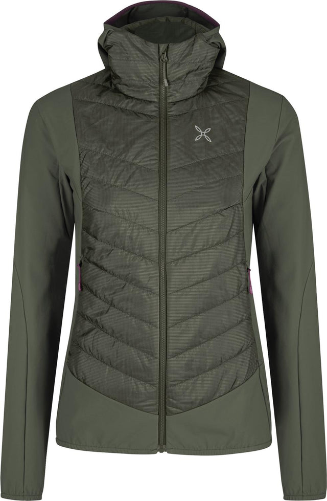 Montura - TRACE HYBRID JACKET WOMAN — VERDE SALVIA/VINACCIA — Vista frontale 1