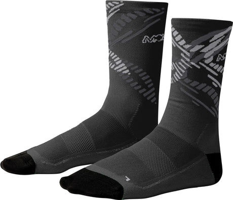 Montura - GRAPHIC LOGO SOCKS — BLACK/QUIET GREY — Vista frontale 1