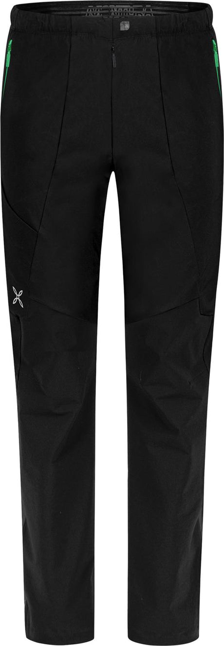 Montura - ROCKY 2 PANTS — BLACK/VIBE GREEN — Vista frontale 1