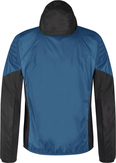 Montura - TRACCIA OCTA HOODED JACKET — STEEL BLUE/SUNNY LIME — Vista posteriore 3