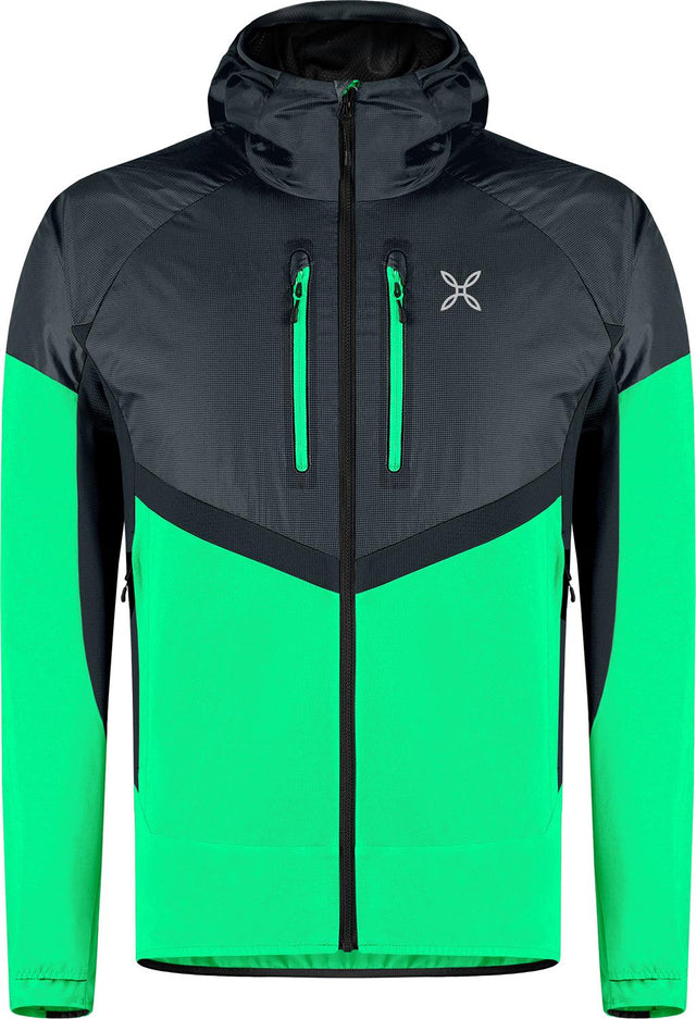 Montura - SPITZE HYBRID JACKET — VIBE GREEN/PIOMBO — Vista frontale 1